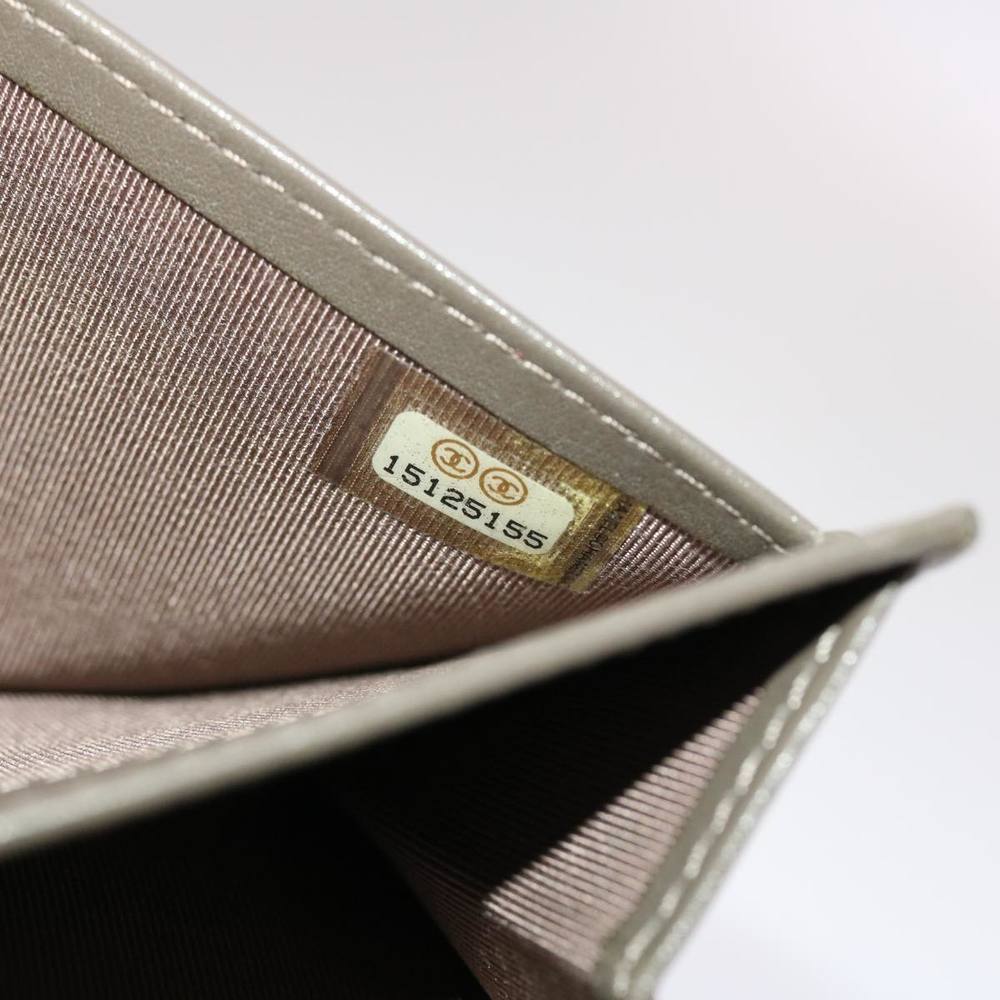 CHANEL Matelasse Wallet Patent Leather Brown CC Auth yk7893 - Picture 12 of 16